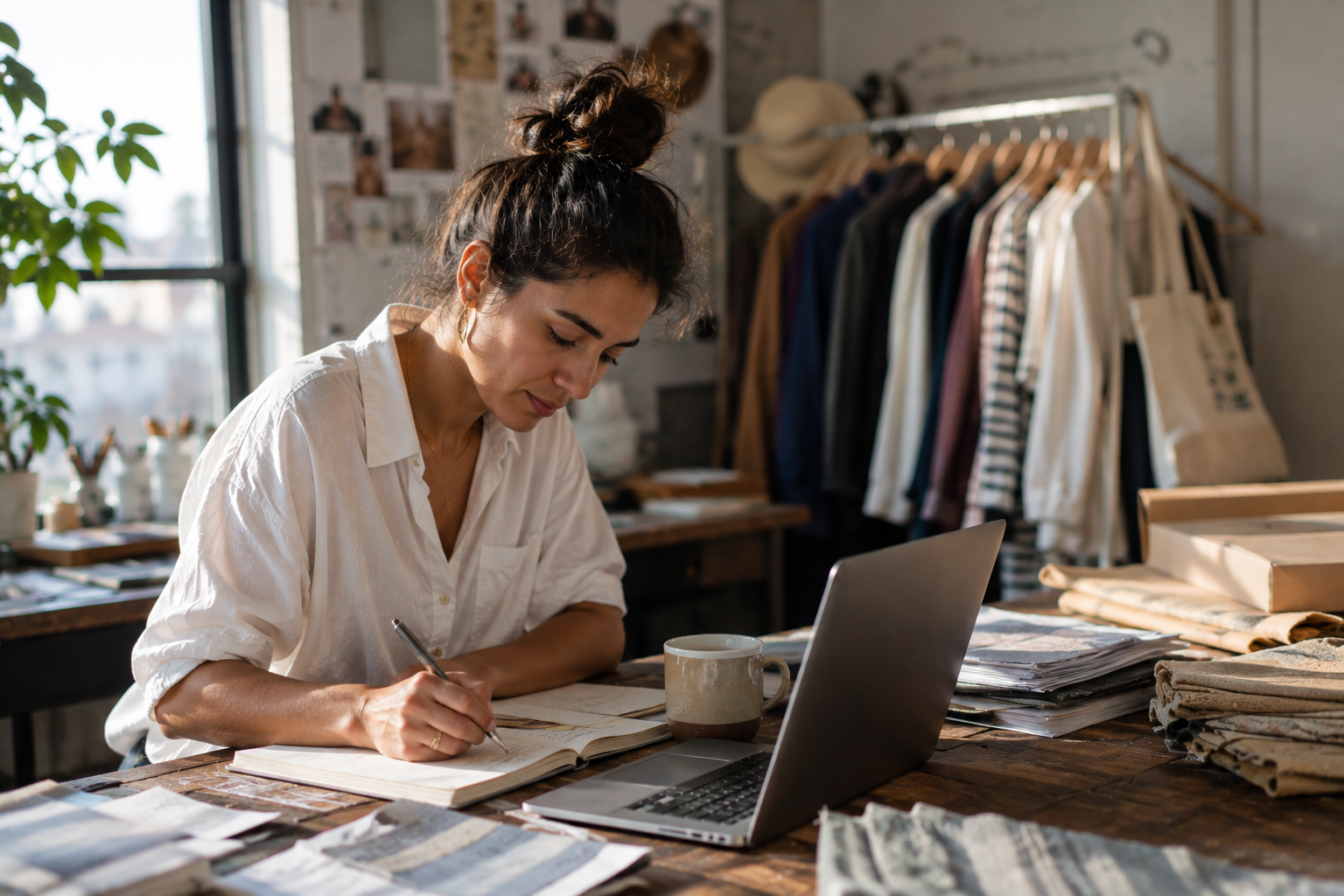 A woman building an idea in a real working studio
